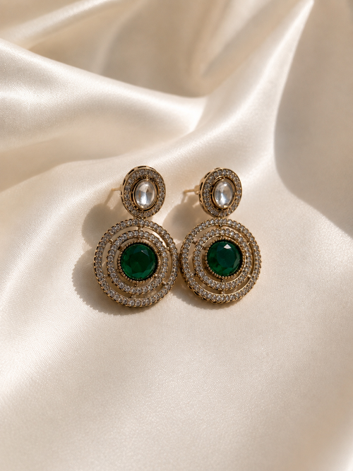 Ayla Crystal Halo Statement Earrings