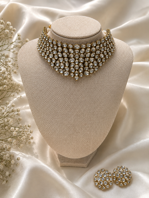 Amani Moissanite Polki Choker Set