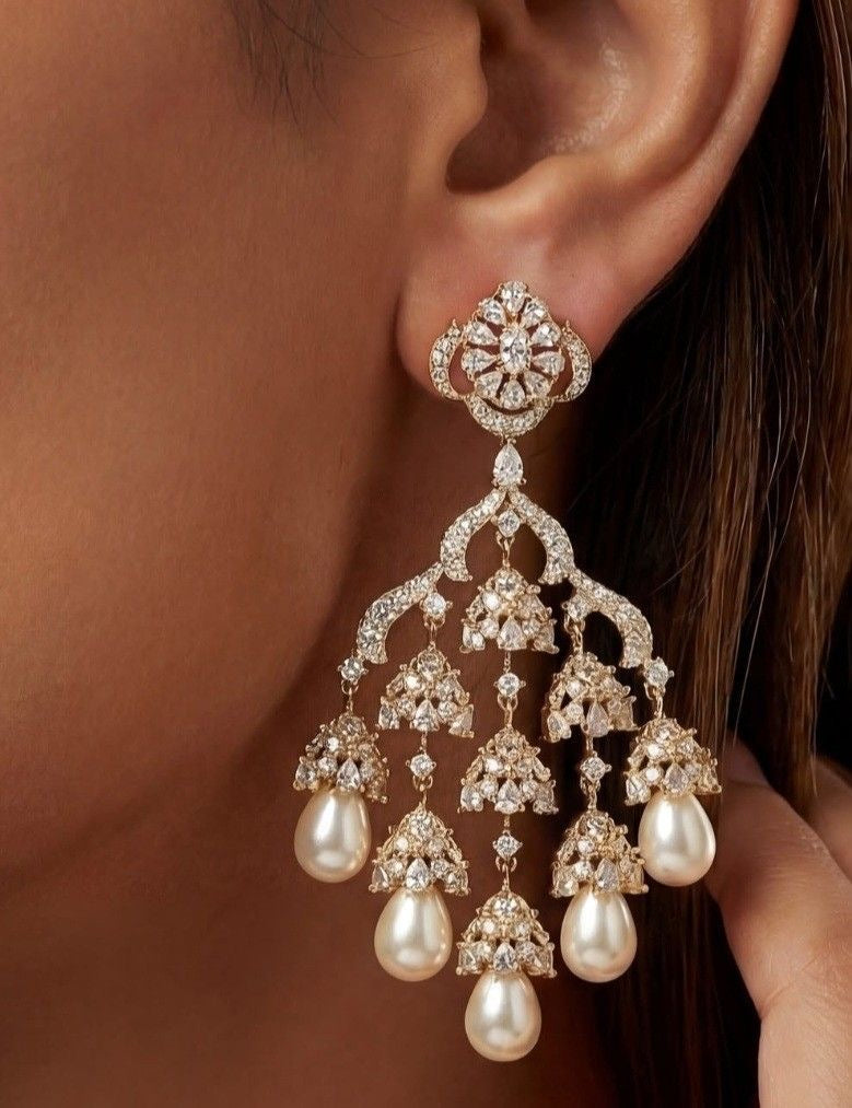 Zoya Crystal Chandelier Earrings